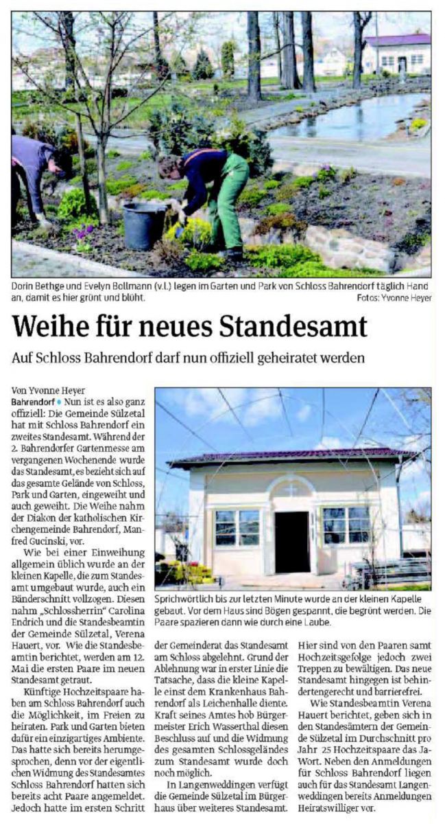 Pressestimmen Schloss Bahrendorf